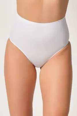 Emay 2801 Lazer Kesim Yüksek Bel Slip Korse Beyaz