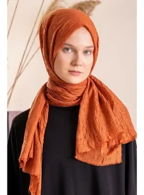 Jawel Kadın Bambu Şal KİREMİT