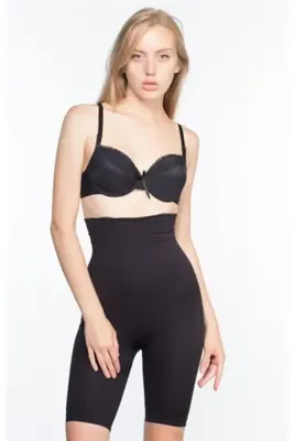Emay SİYAH MI 3200 Pantolon Altı Soft Double Boxer Korse
