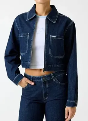 Guess Jeans W6YN11D1197-GTEK Lacivert Kadın Ceket
