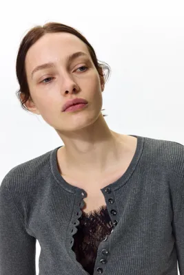 H&M Lastik Örgülü Hırka