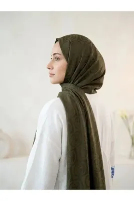 Avzen G DESEN PAMUKLU JAKAR ŞAL NOYA SERİSİ YEŞİL RENK