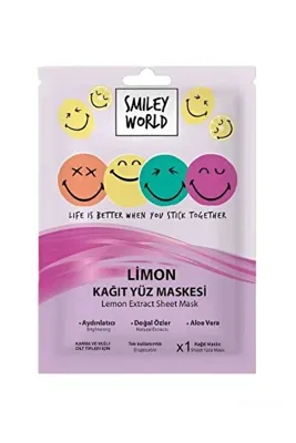 SMILEY WORLD Smiley Desenli Face Yüz Maskesi ile Eğlenceli ve Ferahlatıcı Cilt Bakımı