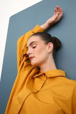 ALLDAY Hardal Oversize Kol Pile Detaylı Gömlek Tunik