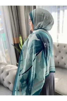 Modakaşmir Bahar Çiçek Desenli Bambu Şal