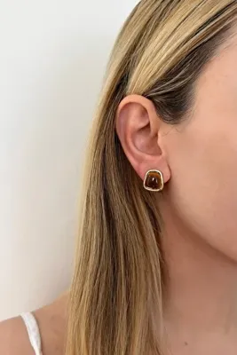 Lavian Accessories Kedi Gözü Gold Küpe