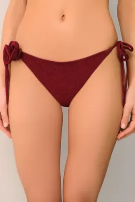 SUWEN Rosa İnce Bağcıklı Bikini Alt