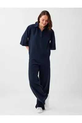 Jimmy Key Lacivert %100 Tencel Cep Detaylı Dokuma Pantolon