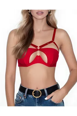 Atelier Tuberose Kadın Sütyen Bralet Transparan Harness Şık Gösterişli Bra Christmas Set
