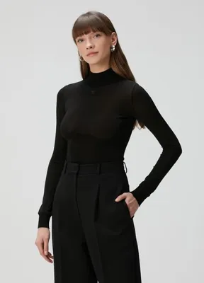 Courreges Siyah Transparan Triko