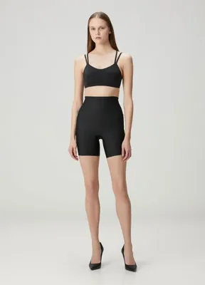 Skims Core Sculpt Mid Rise Siyah Şort