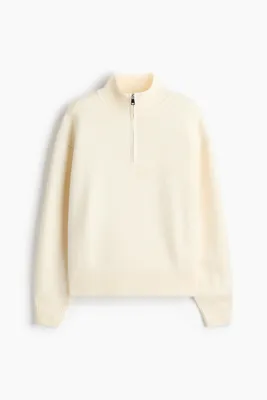 H&M Yarım Fermuarlı Oversize Kazak