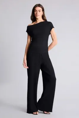 DeFacto Wide Leg Kırışık Dokulu Pantolon E2841AX25SP
