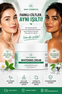 Dagy Cosmetics Cilt Beyazlatıcı, Aydınlatıcı Leke Karşıtı Bakım Kremi 100ml