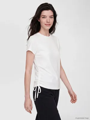 LCW Comfort Bisiklet Yaka %100 Pamuklu Kadın Tişört