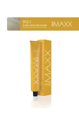 MAXX DELUXE Tüp Saç Boyası 60 ml 912.1 Ultra Açıcı Küllü Sarı