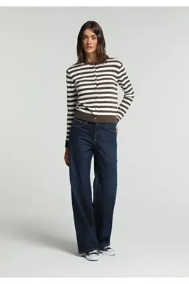 Colins Slim Tapered Fit   Kadın Dark İndigo Denim Jean Pantolon