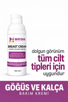 Maysha Beauty Göğüs ve kalça şekillendirici dolgunlaştırıcı çatlak giderici sıkılaştırıcı Bakım Kremi 100 ml