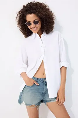 Stradivarius Ayarlanabilir regular poplin gömlek