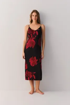 SUWEN Seductive Satin Uzun Gecelik