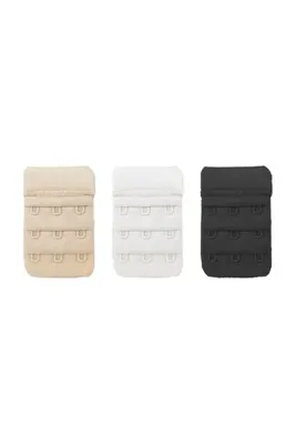 Cottonhill Kadın Sütyen Uzatma Agrafı 3 Kancalı 3 Sıralı Kopça 3'lü Paket