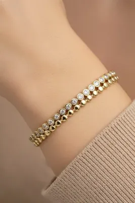 XUPING JEWELRY STİL İNCİSİ/XUPING JEWELRY İKİLİ TAŞLI SU YOLU BİLEKLİK