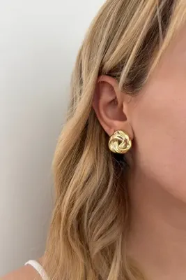 Lavian Accessories Vino Döngü Hafif Gold Küpe