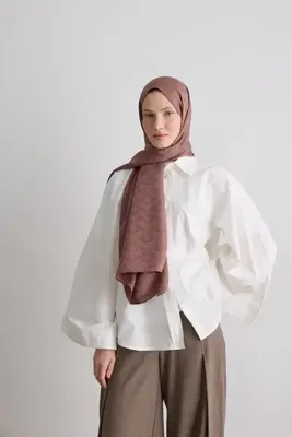 Modakaşmir Damask Desen İpeksi Jakar Şal