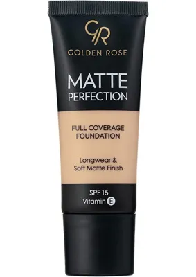 Golden Rose Matte Perfection Full Coverage Foundation - Warm 01 - Yoğun Kapatıcı Mat Fondöten 0