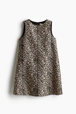 H&M Kolsuz Jakarlı Dokuma Elbise