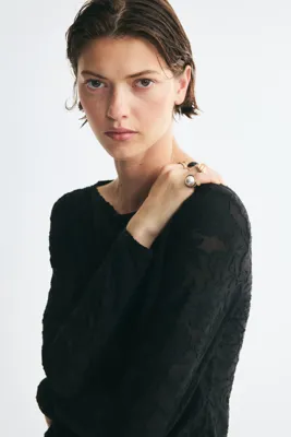 H&M Uzun Kollu ve Kayık Yakalı Üst