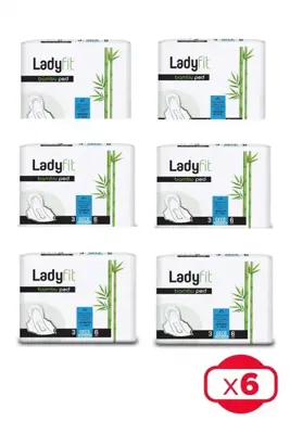 Lady Fit Bambu Ped Gece 6lı x 6 Paket