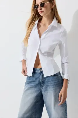 Stradivarius Vücuda oturan basic gömlek