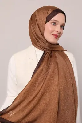 Levidor Taba Halka Desen Monogram Şal