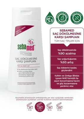 Sebamed Saç Dökülmesine Karşı Kafein ve Ginkgo Biloba Içerikli Güçlendirici Şampuan 400 ml 2'li Set Ph 5.5 Kutusuz