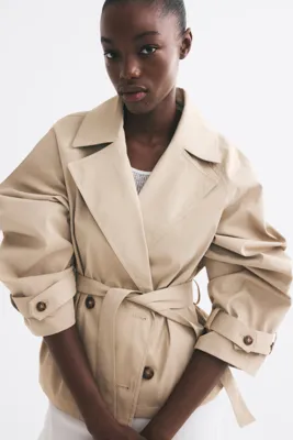 H&M Short tie-belt trench coat
