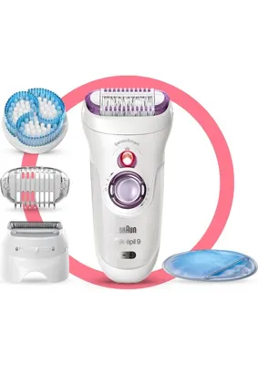 Braun Silk-Épil 9 9735 Sensosmart, Kablosuz, Islak&kuru, 6 Ek Parçalı, 3'ü 1 Arada Epilatör