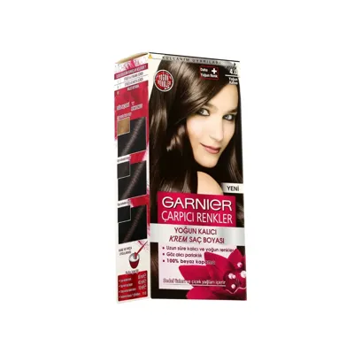 Garnier Çarpıcı Renkler 4.0 Yoğun Kahve Amonyaksız Krem Saç Boyası Göz Alıcı Parlaklık