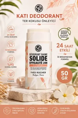 Yves Rocher Shea Yağlı Yulaf Özlü Doğaya Saygılı Katı Deodorant Alüminyumsuz 24 Saat Koruma