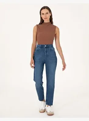 Pierre Cardin Açık Mavi Mom High Waist Fit Jean Pantolon50313233-VR003