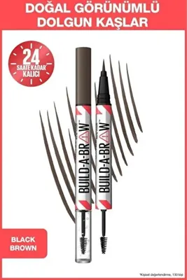Maybelline New York Build a Brow 2in1 Kaş Kalemi ve Jeli Black Brown