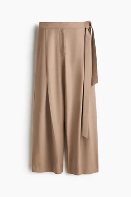 H&M Bağcık Detaylı Gabardin Pantolon