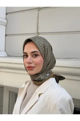 diorel Celine Çift Taraflı Twill Eşarp