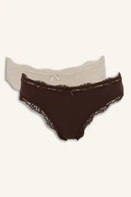 Defacto Dantelli Ribana 2'li Slip Külot