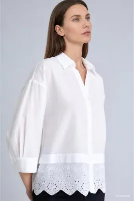 Defacto Relax Fit Vual Uzun Kollu Beyaz Kapalı Gömlek G8966AX26SM