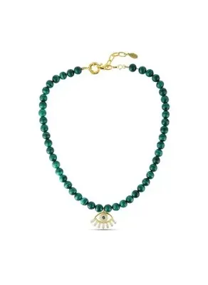 Selin Ecer Malahit Eye Necklace