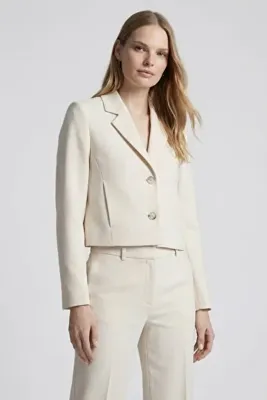 Masha Kate Ekru Kısa Blazer Ceket