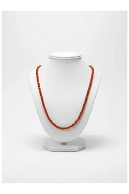 Zodyak Doğal Taş Kırmızı Akik Kadın Kolye 3 mm | Minimalist Kolye