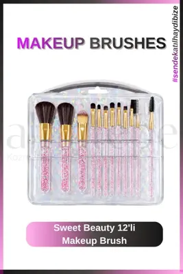 Altıntepeshop 12'li Makeup Brush Profesyonel Makyaj Fırça Seti