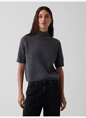GAP CashSoft Mockneck Elbow-Sleeve Kazak